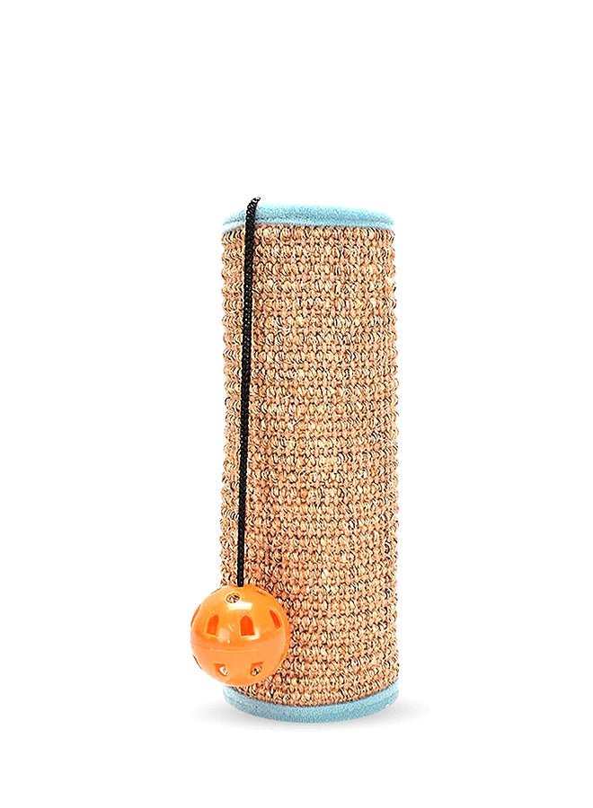 Scratching Mat With Bell Ball Wrap Brown/Orange