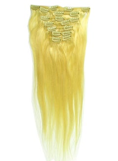 Generic 8-Piece Full Head Real Remy Human Hair Extension Blonde  - Image 1