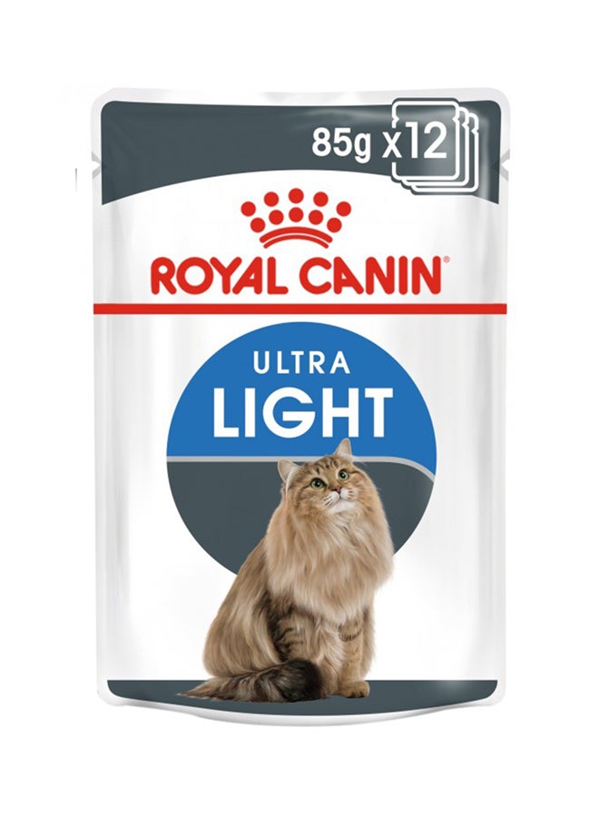ROYAL CANIN Feline Care Nutrition Light Weight Wet Food Pouches 85g Pack Of 12  - Image 1