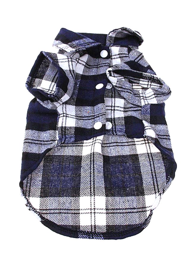 أوتاد كنزات صيفية عصرية بنقشة المربعات أزرق M - Image 1