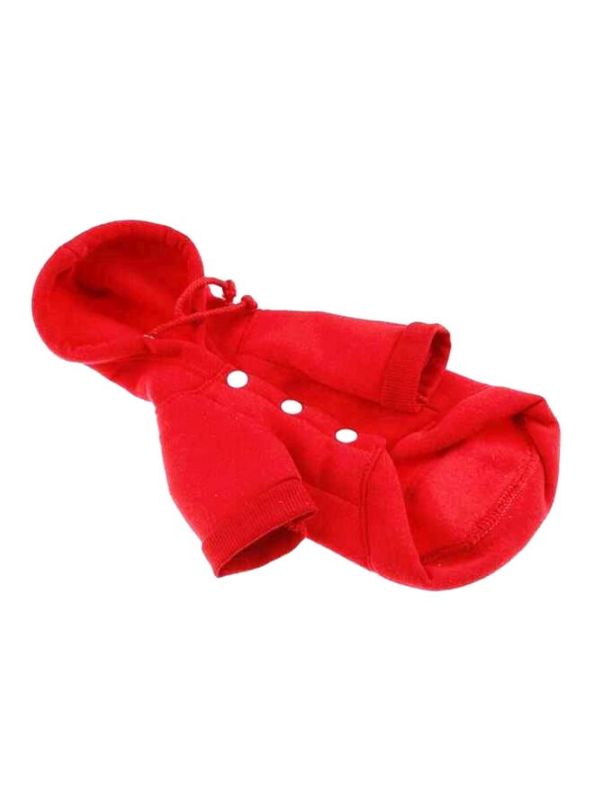 OUTAD Winter Soft Coat With Hoodie Red S  - Image 1