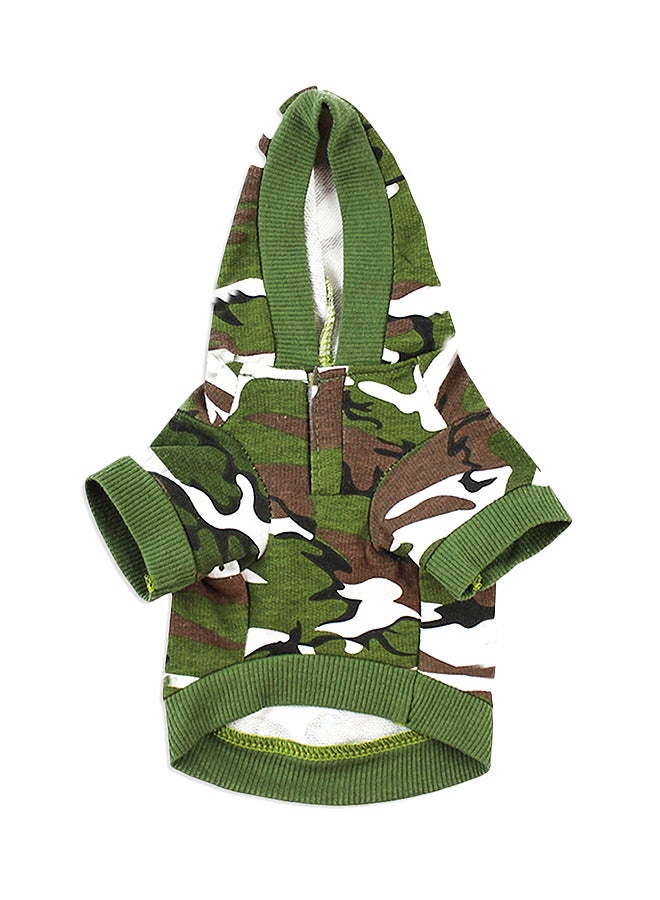 Generic Printed Pet Hoodie T-Shirt Green/White S - Image 1