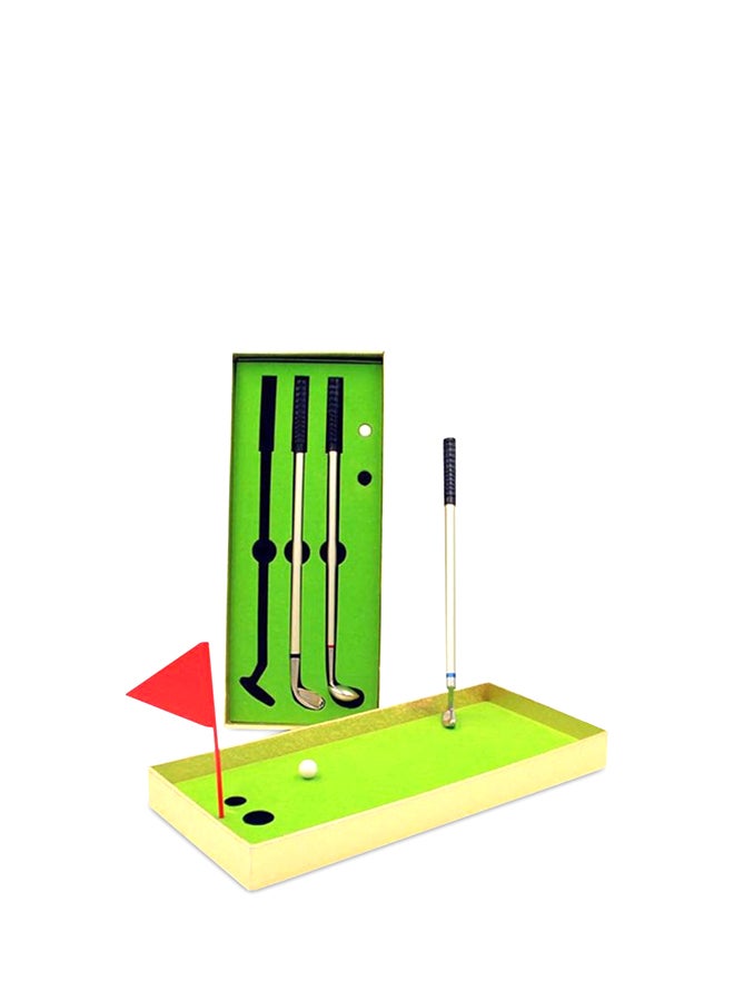 5-Piece Golf Club Ball Pen Set Gold - Image 1