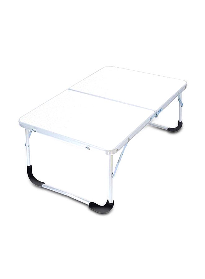 طاولة لابتوب محمولة بتصميم قابل للطي أبيض