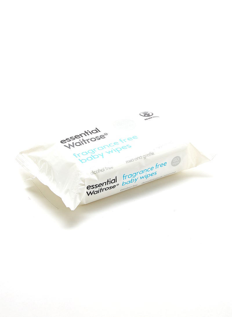 WAITROSE Fragrance Free Baby Wipes - 80 Count - Image 1