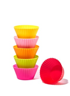 6 Piece Cupcake moulds - Multicolour