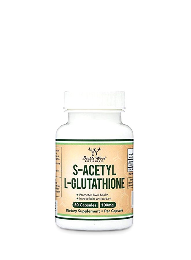 Double Wood Supplements S-Acetyl L-Glutathione - 100mg - 60 Capsules - Image 1