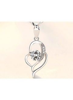 Heart Designed Rhinestone And Zircon Studded Pendant Necklace - v1602343063/N40848594A_3