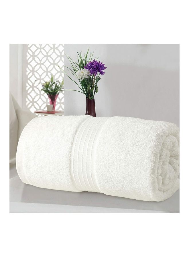 Bliss Casa - Bliss Casa 1-Piece Bath Sheet, 100% Combed Cotton 550 GSM Superior Quality Towels, Quick Dry Highly Absorbent, Thick, Soft and Hotel Bathroom Towels for Bath and Spa 90x180 cm White 80x190cm - Image 1