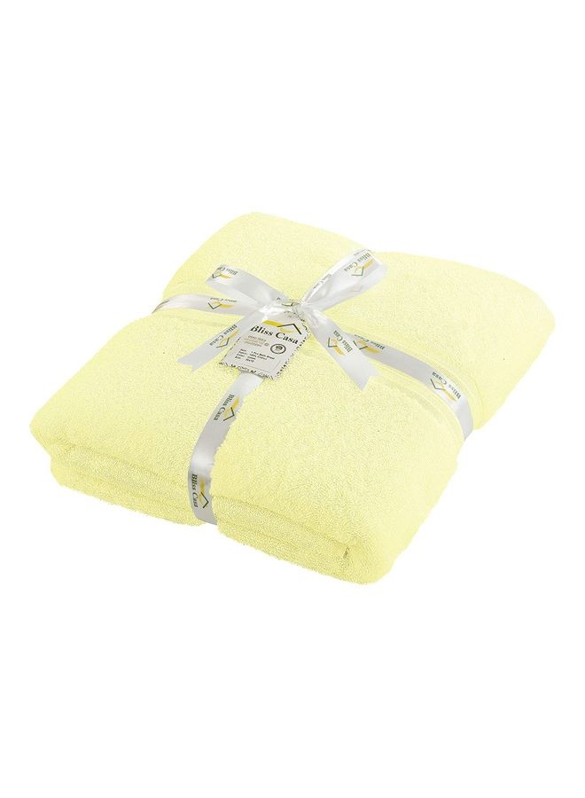 Bliss Casa Bliss Casa 1-Piece Bath Sheet, 100% Combed Cotton 550 GSM Superior Quality Towels, Quick Dry Highly Absorbent, Thick, Soft and Hotel Bathroom Towels for Bath and Spa 90x180 cm Cream 80x190cm  - Image 2