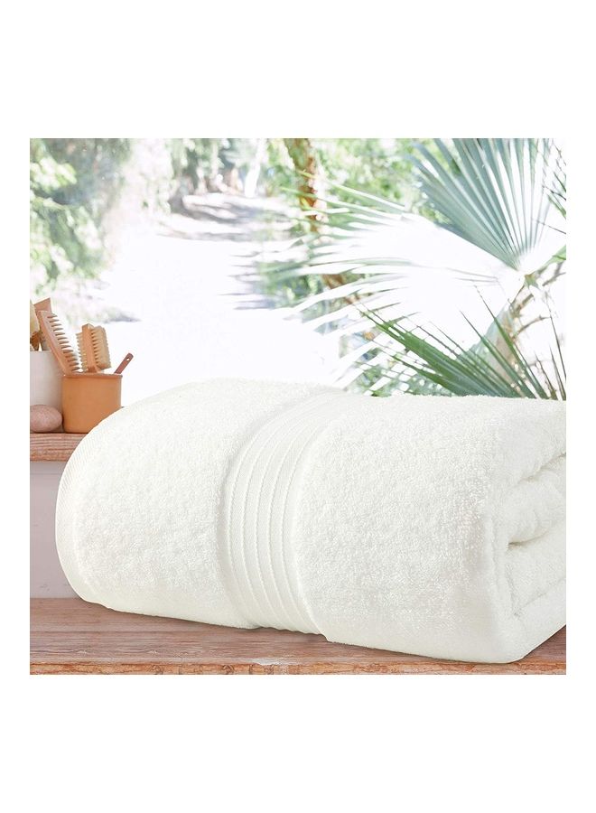 Bliss Casa - Bliss Casa 1-Piece Bath Sheet, 100% Combed Cotton 550 GSM Superior Quality Towels, Quick Dry Highly Absorbent, Thick, Soft and Hotel Bathroom Towels for Bath and Spa 90x180 cm White 80x190cm - Image 1