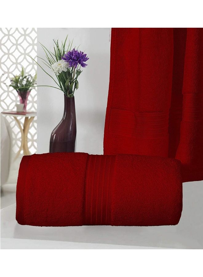 Bliss Casa Bliss Casa 1-Piece Bath Sheet, 100% Combed Cotton 550 GSM Superior Quality Towels, Quick Dry Highly Absorbent, Thick, Soft and Hotel Bathroom Towels for Bath and Spa 90x180 cm Burgundy 80x190cm  - Image 3