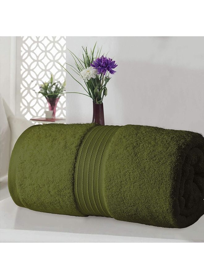 Bliss Casa Bliss Casa 1-Piece Bath Sheet, 100% Combed Cotton 550 GSM Superior Quality Towels, Quick Dry Highly Absorbent, Thick, Soft and Hotel Bathroom Towels for Bath and Spa 90x180 cm Army Green 80x190cm  - Image 5