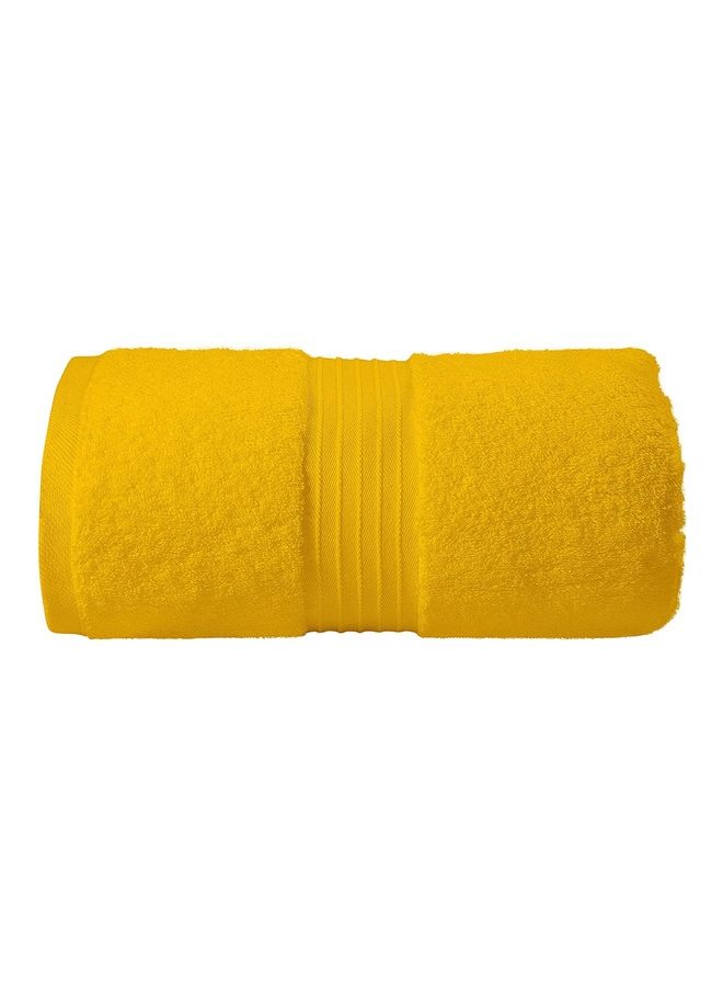 Bliss Casa Bliss Casa 1-Piece Bath Sheet, 100% Combed Cotton 550 GSM Superior Quality Towels, Quick Dry Highly Absorbent, Thick, Soft and Hotel Bathroom Towels for Bath and Spa 90x180 cm Yellow 80x190cm  - Image 1