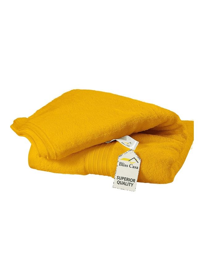 Bliss Casa Bliss Casa 1-Piece Bath Sheet, 100% Combed Cotton 550 GSM Superior Quality Towels, Quick Dry Highly Absorbent, Thick, Soft and Hotel Bathroom Towels for Bath and Spa 90x180 cm Yellow 80x190cm  - Image 4