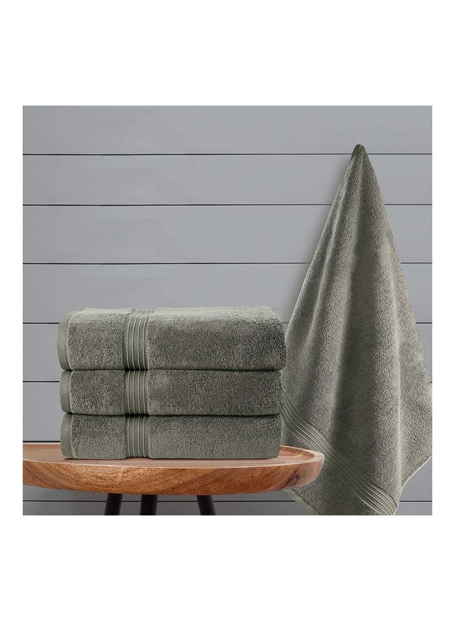 Bliss Casa - Bliss Casa 4-Piece Bath Towels, 100% Combed Cotton 550 GSM Superior Quality, Quick Dry Highly Absorbent Thick Soft Hotel Towles for Bath And Spa Bathroom Towel Set Grey 70x140cm Grey 70x140cm - Image 1