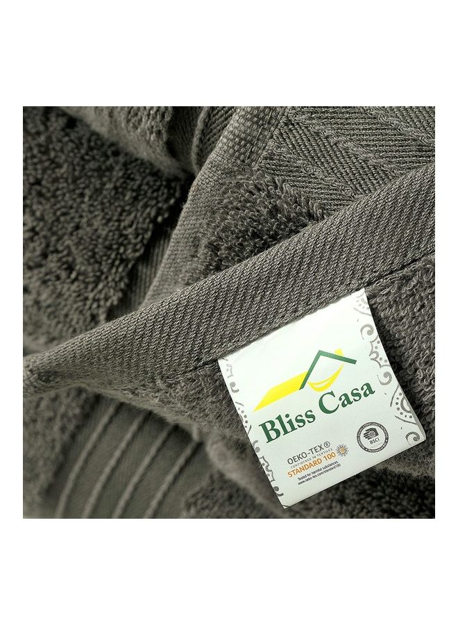 Bliss Casa - Bliss Casa 4-Piece Bath Towels, 100% Combed Cotton 550 GSM Superior Quality, Quick Dry Highly Absorbent Thick Soft Hotel Towles for Bath And Spa Bathroom Towel Set Grey 70x140cm Grey 70x140cm - Image 1