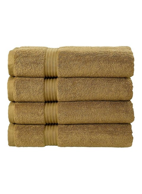 Bliss Casa 4-Piece Bath Towels, 100% Combed Cotton 550 GSM Superior Quality, Quick Dry Highly Absorbent Thick Soft Hotel Towles for Bath And Spa Bathroom Towel Set Beige 70x140cm Beige 70x140cm