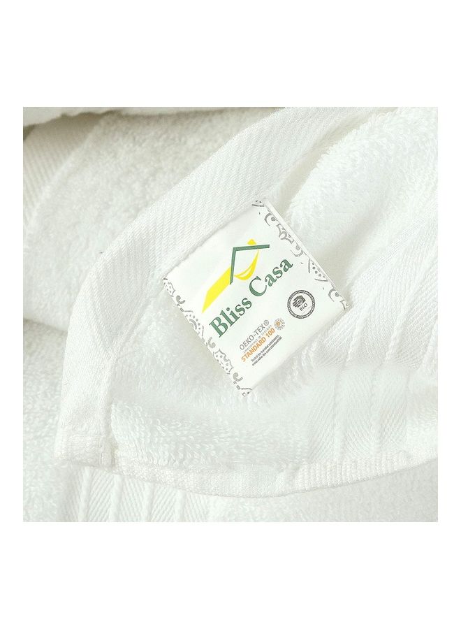 Bliss Casa - Bliss Casa 6-Piece Towel Set, 100% Combed Cotton 550 GSM Superior Quality, Quick Dry Highly Absorbent Thick Bathroom Soft Hotel Towels for Bath And Spa, Towel Set Includes 2 Bath Towels (70x140 cm), 2 Hand Towels (40x70 cm), 2 Washcloths (30x30 cm) White 70x140cm - Image 1