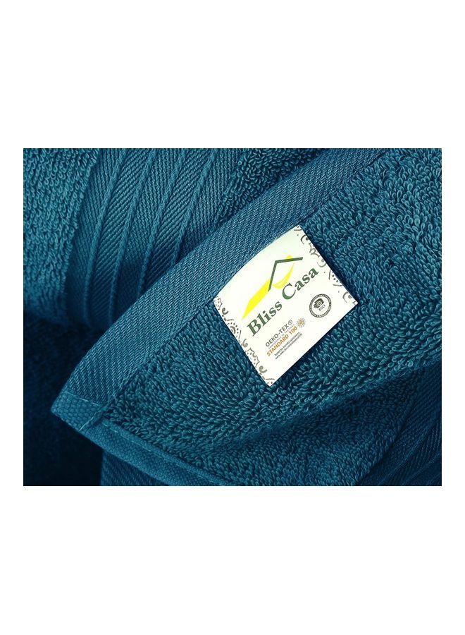 Bliss Casa - Bliss Casa 4-Piece Bath Towels, 100% Combed Cotton 550 GSM Superior Quality, Quick Dry Highly Absorbent Thick Soft Hotel Towles for Bath And Spa Bathroom Towel Set Navy 70x140cm Navy 70x140cm - Image 1