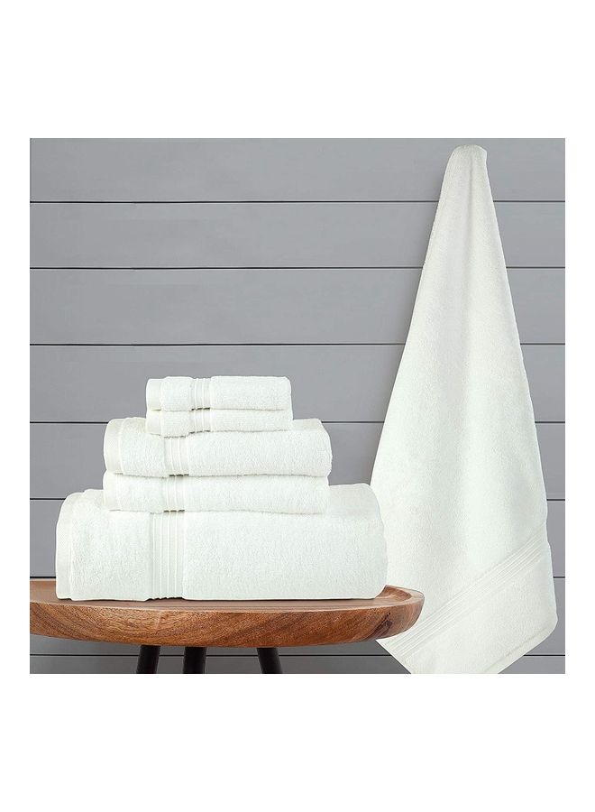 Bliss Casa - Bliss Casa 6-Piece Towel Set, 100% Combed Cotton 550 GSM Superior Quality, Quick Dry Highly Absorbent Thick Bathroom Soft Hotel Towels for Bath And Spa, Towel Set Includes 2 Bath Towels (70x140 cm), 2 Hand Towels (40x70 cm), 2 Washcloths (30x30 cm) White 70x140cm - Image 1