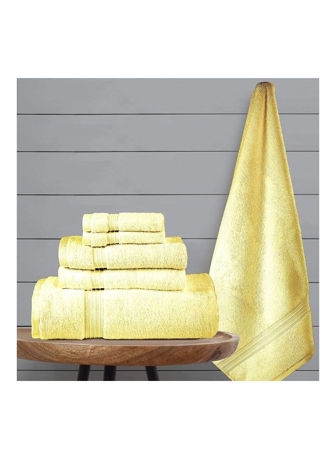 Bliss Casa - Bliss Casa 6-Piece Towel Set, 100% Combed Cotton 550 GSM Superior Quality, Quick Dry Highly Absorbent Thick Bathroom Soft Hotel Towels for Bath And Spa, Towel Set Includes 2 Bath Towels (70x140 cm), 2 Hand Towels (40x70 cm), 2 Washcloths (30x30 cm) Cream 70x140cm - Image 1