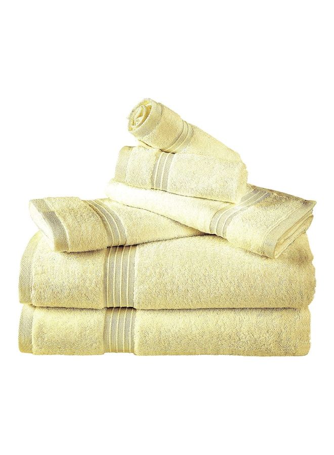 Bliss Casa - Bliss Casa 6-Piece Towel Set, 100% Combed Cotton 550 GSM Superior Quality, Quick Dry Highly Absorbent Thick Bathroom Soft Hotel Towels for Bath And Spa, Towel Set Includes 2 Bath Towels (70x140 cm), 2 Hand Towels (40x70 cm), 2 Washcloths (30x30 cm) Cream 70x140cm - Image 1