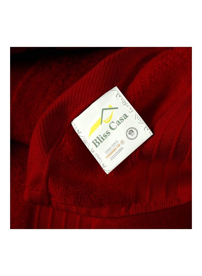 Bliss Casa - Bliss Casa 6-Piece Towel Set, 100% Combed Cotton 550 GSM Superior Quality, Quick Dry Highly Absorbent Thick Bathroom Soft Hotel Towels for Bath And Spa, Towel Set Includes 2 Bath Towels (70x140 cm), 2 Hand Towels (40x70 cm), 2 Washcloths (30x30 cm) Burgandy 70x140cm - Image 1