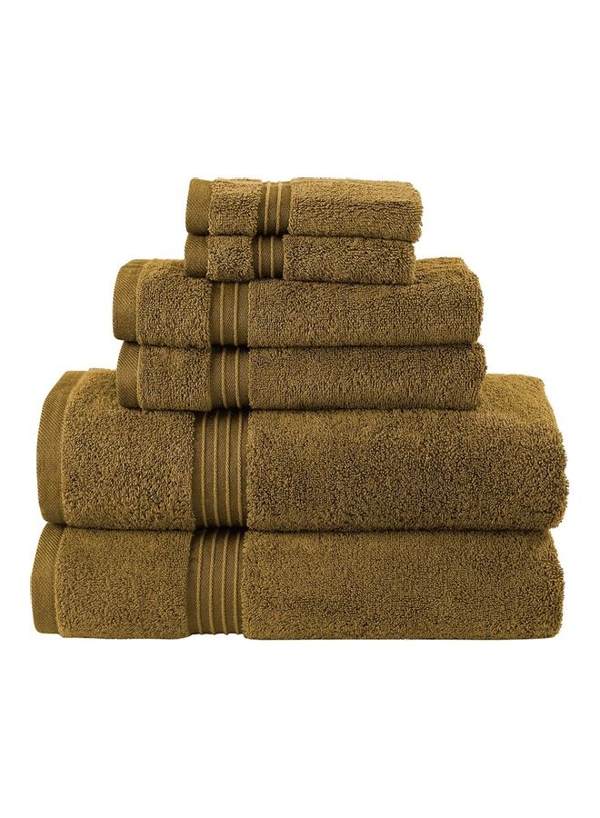 Bliss Casa Bliss Casa 6-Piece Towel Set, 100% Combed Cotton 550 GSM Superior Quality, Quick Dry Highly Absorbent Thick Bathroom Soft Hotel Towels for Bath And Spa, Towel Set Includes 2 Bath Towels (70x140 cm), 2 Hand Towels (40x70 cm), 2 Washcloths (30x30 cm) Beige 70x140cm  - Image 1