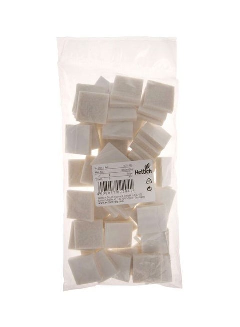 50-Piece Felt Glide Self Adhesive White