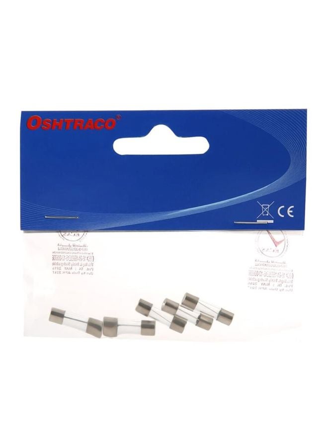 OSHTRACO 5-Piece Replacement Fuse Set Clear/Silver 20mm - Image 2