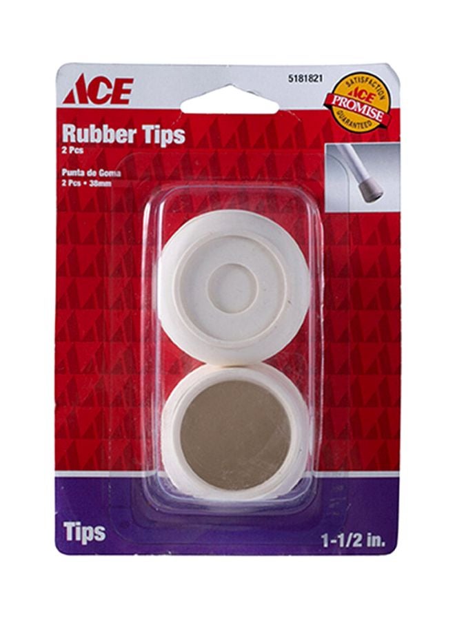 ACE 2-Piece Rubber Tip White 1.5inch 