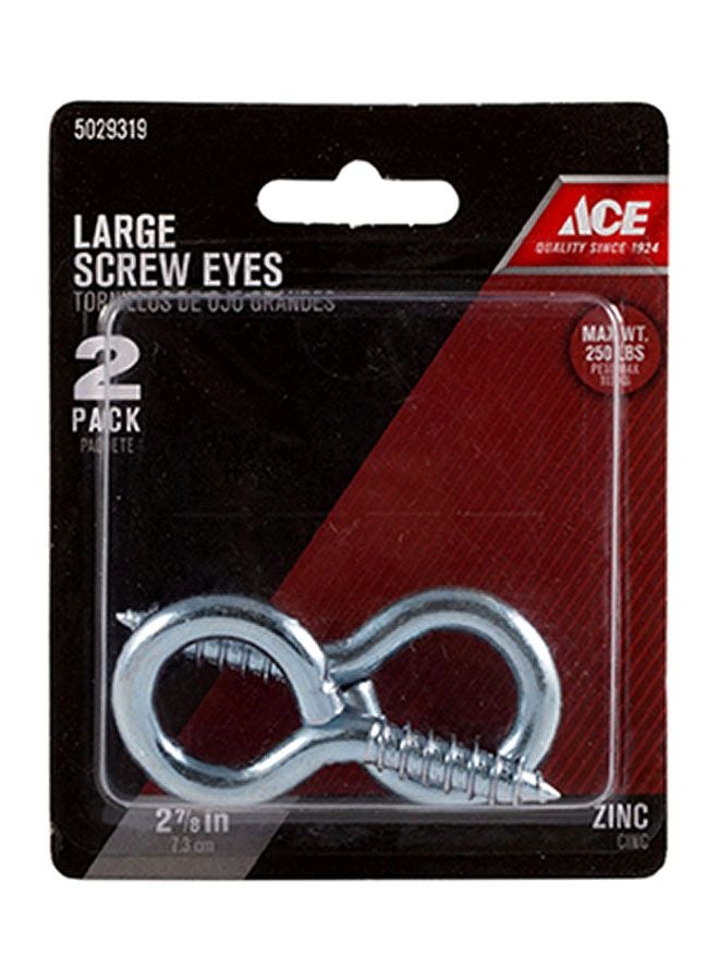 ACE 2-Piece Head Eye Screws Silver - Image 2