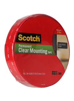 3M Scotch Permanent Mounting Tape Clear 317.5x2.5cm 