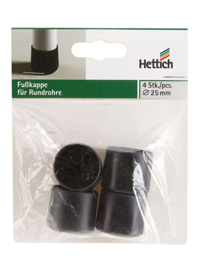 Hettich 4-Piece Furniture Feet Cap Black 4x25ml 