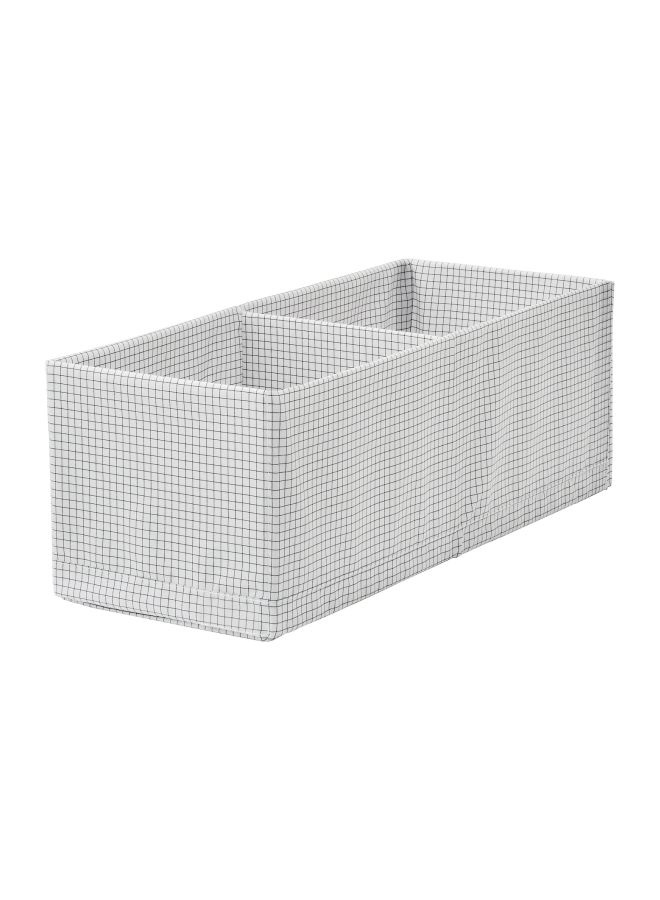 ستوك صندوق تخزين بفتحتين أبيض/ رمادي/ أسود 20x51x18سم - Image 1