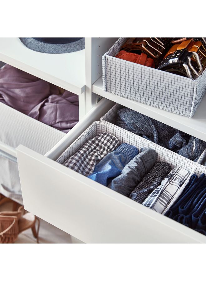 ستوك صندوق تخزين بفتحتين أبيض/ رمادي/ أسود 20x51x18سم - Image 3