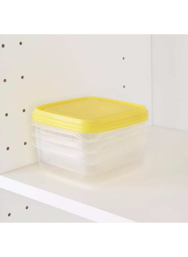 Pruta 2 Piece Food Storage Container Set Yellow 14cm - Image 2