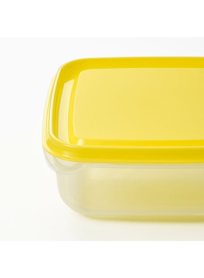 Pruta 2 Piece Food Storage Container Set Yellow 14cm - Image 3