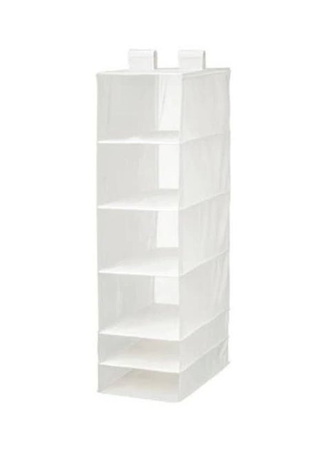 6 Compartments Storage White 35x45x125cm