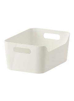 High Gloss Storage Box White 24x17cm