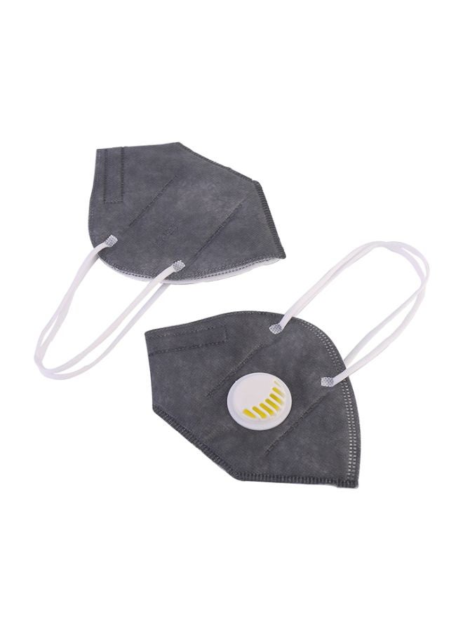 LAWAZIM 4-Piece KN95 Face Mask With Filter Grey  - Image 3