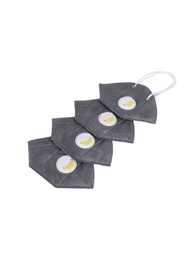 LAWAZIM 4-Piece KN95 Face Mask With Filter Grey  - Image 1