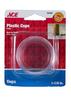 ACE Pack Of 4 Plastic Cup Clear 
