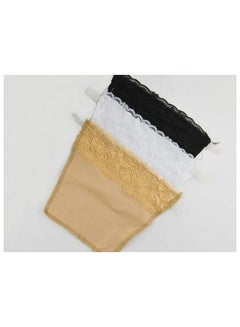 3-Piece Clip On  Cami Secret Set Black/White/Beige