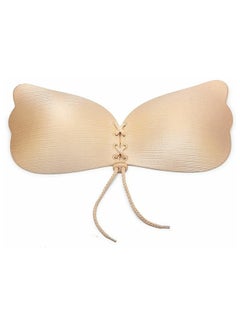 Silicone Strapless Push Up Backless Bra Beige