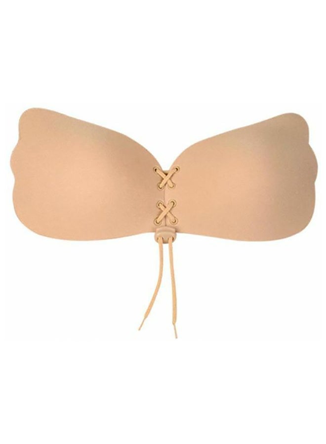Silicone Adhesive Stick On Invisible Push Up Bra Beige  - Image 1