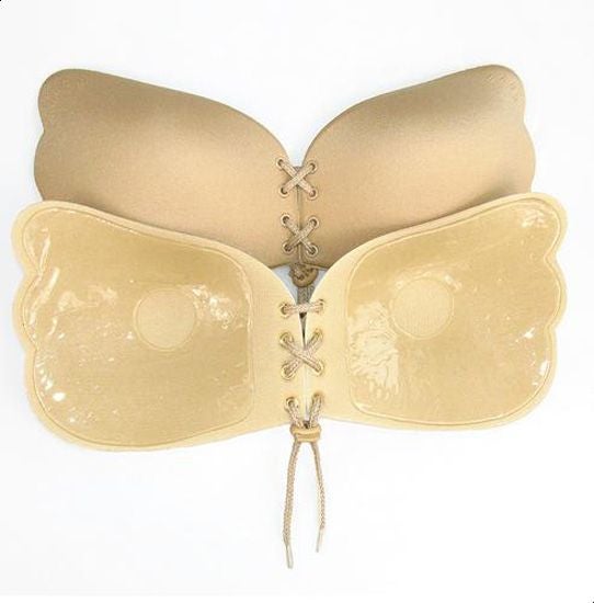 Generic - Butterfly Silicone Balconette Bra Khaki - Image 1