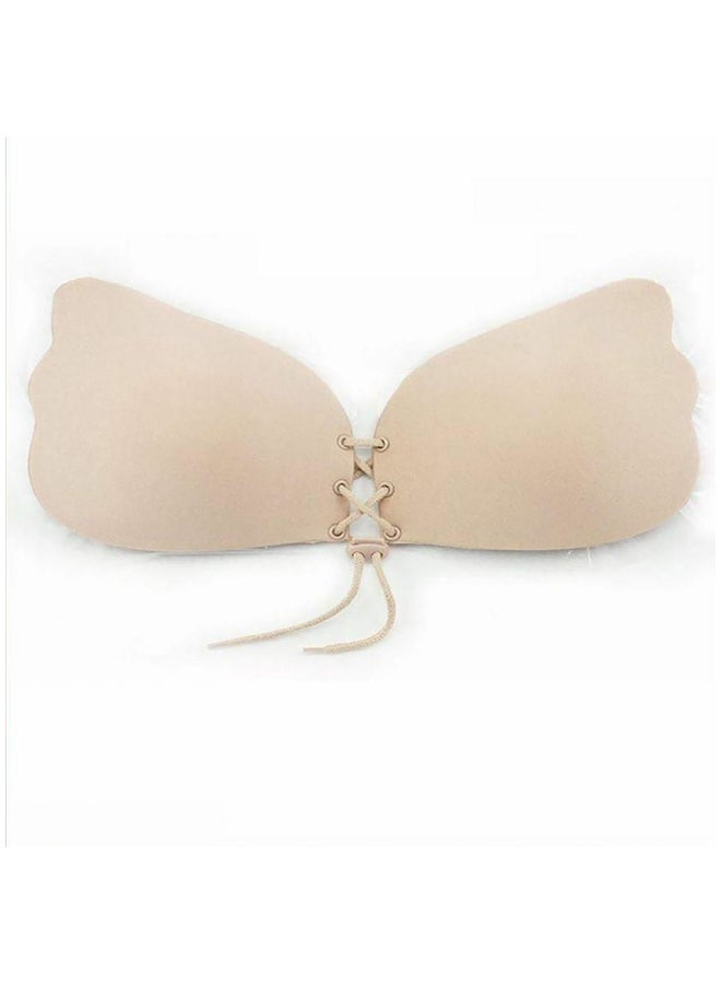Butterfly Strapless Silicone Bra Beige  - Image 1