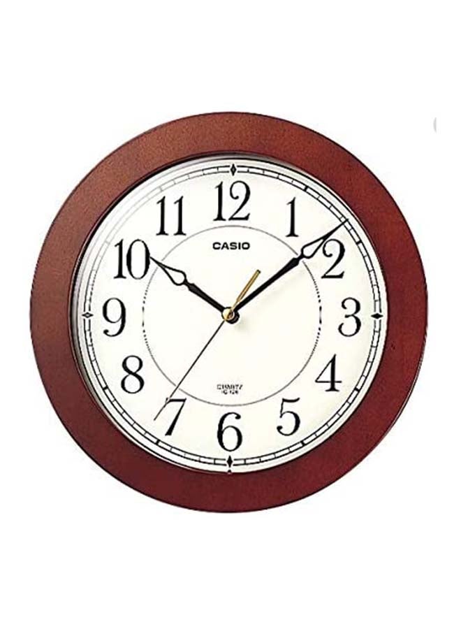 CASIO Round Shaped Analog Wall Clock Dark Brown/White/Black 26cm  - Image 1